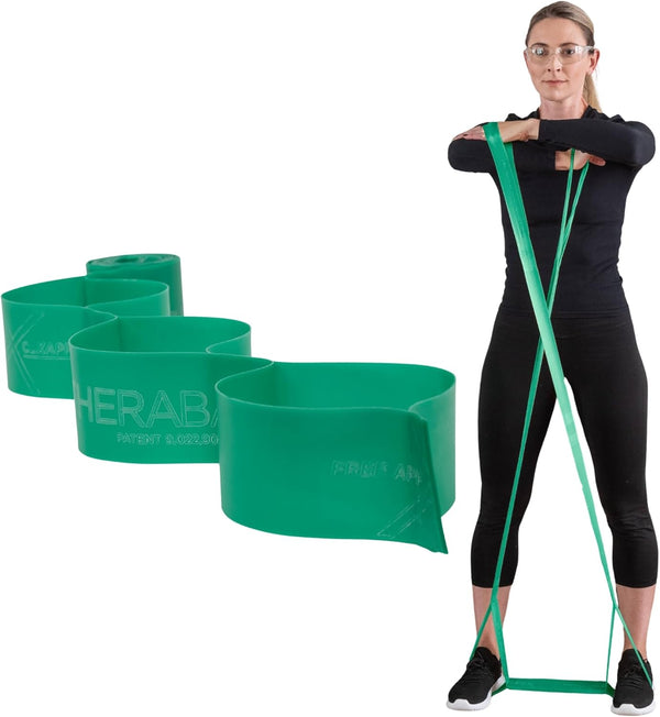 THERABAND CLX Resistance Band with Loops, Fitness Band for Home Exercise and Full Body Workouts, Portable Gym Equipment, Gift for Athletes,