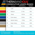 THERABAND CLX Resistance Band with Loops, 2 Pack Fitness Band for Home Exercise and Workouts, Portable Workout, Functionality for Athletes, 5â