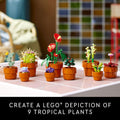 LEGO Botanicals Tiny Plants - Artificial, Fake Indoor Plant Building Set for Home, Kitchen, Desk Decoration, Adults Ages 18+ - Gift for Birthdays