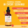 Maryruth Organics Vitamin D3 | Vitamin K2 | Vitamin D3 K2 Drops | K2 D3 Vitamin Liquid Supplement for Toddlers | Kids Supplement for Calcium