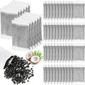 Lounsweer 100 Pcs Activated Charcoal Water Filter Coconut Shell Distiller Filters Activated Charcoal Sachets for Most Replacement Countertop Water
