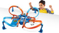 Hot Wheels Track Set with 1:64 Scale Toy Car, 4 Intersections for Crashing, Powered by a Motorized Booster, Criss-Cross Crash Track (Amazon