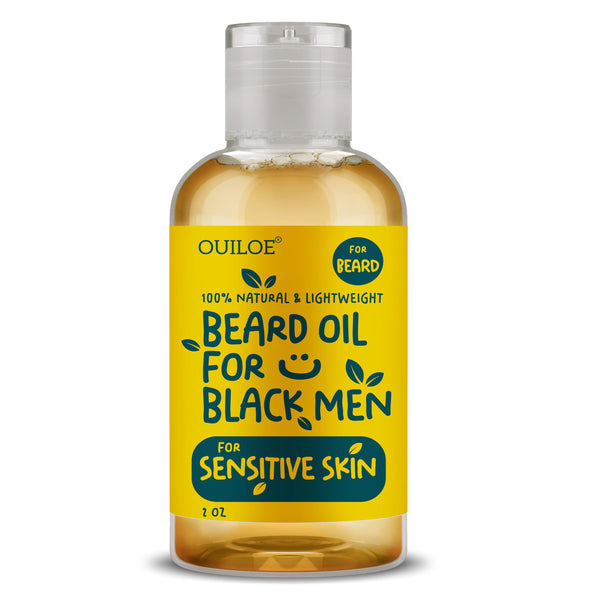 Beard Oil for Black Men with Sensitive Skin - Non Comedogenic Beard Oil - Safe for Acne Prone Skin - Unscented, Soothing, Natural, Lightweight and