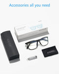 ANRRI Blue Light Blocking Glasses, anti Eyestrain Lens Lightweight Frame Eyeglasses, Black, Men/Women