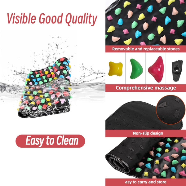Foot Massage Pad Reflexology Mat Acupuncture Mat for Leg Reflexrelief Foot Pressure Point Massager Ease Muscle Anti Fatigue Office Standing(47.2 *