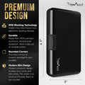 TopMost Aluminum Wallet, Card Case Wallet, Metal RFID Credit Card Holder for Men & Women, 6 Cotton Slots for 10-12 Cards And Bills, Rfd Protective