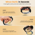 Garlic Press,Stainless Steel Garlic Mincer Crusher,Easy to Use and Clean,Ergonomic Handle,Easy Kitchen Gadget for Effortless Smashing,Kitchen