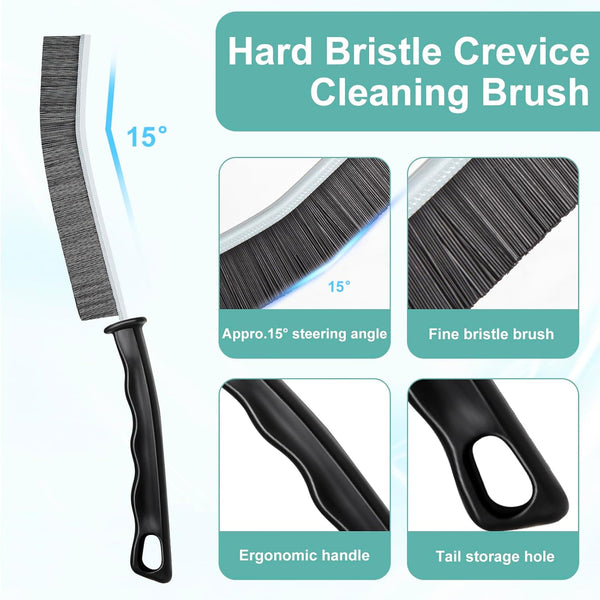 Crevice Cleaning Brush，Hard-Bristled Grout Brush，2026 New Multifunctional Gap Cleaning Brush Tool，Dead Corners Brushes for Bathroom Kitchen Tiles