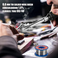 Soldering Iron Kit, 60W Soldering Iron with 5Pc Interchangeable Tips, 10-In-1 Adjustable Temperature Solder Welding Tools, Fast Heating,