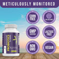 NutriZing Vegan Probiotics for Digestive Health - 30 Billion CFU & 16 strains - Bifidobacterium & Lactobacillus Probiotics for Men & Women -