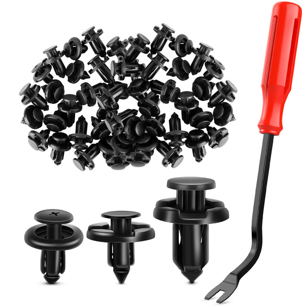 GOOACC 100PCS 7mm 8mm 10mm Compatible with Subaru Push Type Retainer Fasteners Rivets Clips OEM Upgrade for 90914-0007, 90913-0067 & 90914-0051 +