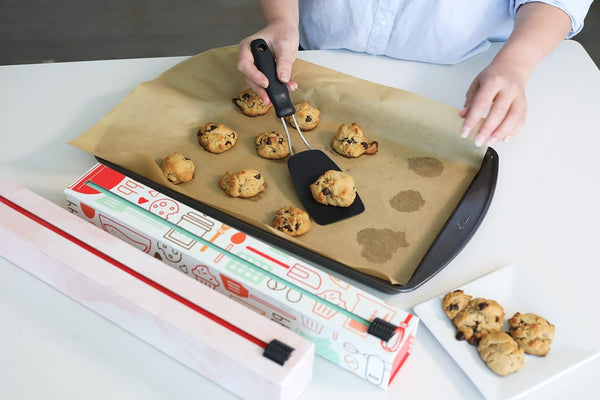 Chicwrap Baker'S Tools Parchment Paper Dispenser - Includes 15"X 33" (42 Sq.Ft) Roll Unbleached Baking, Cooking & Culinary Paper - Reusable