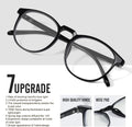 Blue Light Glasses For Woman/Men Blue Light Blocking Glasses, Retro Round Anti Eyestrain Computer Glasses L31blacktou clear