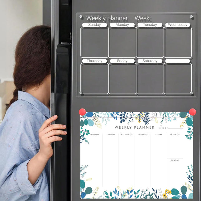 Weekly Planner Notepad Tear off Set of 2 Weekly Calendar Pad 52 Undated to Do Li