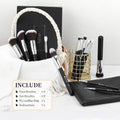 DUcare Makeup Brushes with Travel Bag 15Pcs Makeup Brush Set | Premium Synthetic Powder Foundation Contour Blush Concealer Eye Shadow Blending