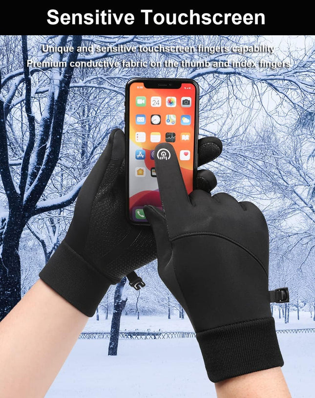 Winter Gloves for Men & Women - Touch Screen, Warm & Waterproof, Running, Cyclin