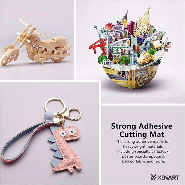 Cutting Mats for Cricut Maker 3,Explore 3,Maker,air 2,12x12 inch Standard+Light+Strong Grip 3 Mats Xinart 12x12" Variety Adhesive Replacement Cut