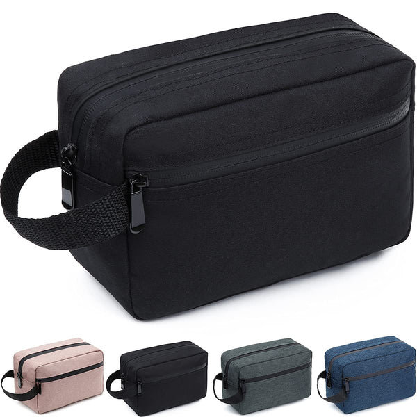 FUNSEED Travel Toiletry Bag for Women and Men, Water-Resistant Shaving Bag for Toiletries Accessories, Foldable Storage Bags with Divider and