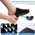11" Large Silicone Moisturizing Socks for Men - 2 Pairs Soft Foot Care Socks - Feet Moisturizing Socks for Dry Cracked Feet (Size L) 2 pairs black L