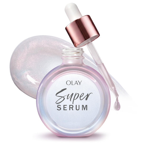Olay Super Serum - Glow Serum for Face - Activated Niacinamide, Vitamin C & E, Collagen Peptide, AHA - 5-in-1 Benefits - Brightens, Hydrates,