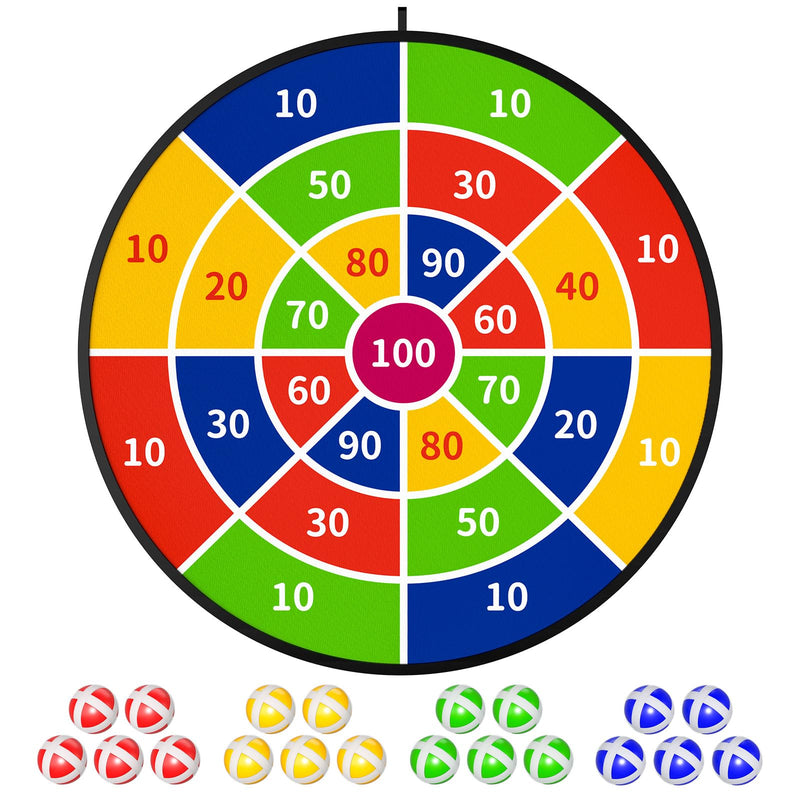 TEMI 29" Large Dart Board for Kids, Boys Toys Dartboards with 20 Balls, Indoor and Outdoor Sport Fun Party Play Game Toys, Birthday Gifts for Boys