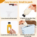 8 Pack, 2 Oz Small Clear Glass Bottles with Lid and Funnels - 60Ml Boston Shot Bottles with Caps, Immunity, Potion, Wellness, Sample, Ginger,