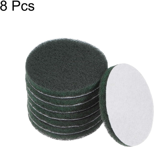 HARFINGTON 8Pcs Drill Power Brush 4 Inch Tile Scrubber Scouring Pads 400-600 Grit for Bathroom Kitchen Household Cleaning