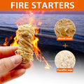 E500 Fire Starter - Natural Fire Starters for Fireplace, Campfires, Chimney, BBQ, Fire Pit & Wood Fireplace - 60 Pack Odorless Pine Firestarter,