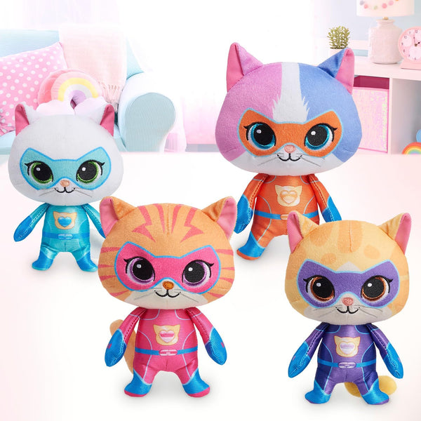 Disney Junior SuperKitties 7-inch Small Plush Stuffed Animal, Sparks, Kitten, Kids Toys for Ages 2 Up by Just Play