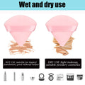 8 Pcs Cotton Powder Puff Face,Jassins Triangle Super Soft for Both Dry and Wet Makeup Setting/Concealer/Loose and Body Powder/Foundation/Blush