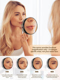 Macaki 10X Magnifying Mirror with 2 Suction Cups, 3.5 inches Magnified Makeup Mirror and Slant Tweezers,Black,1PC | Portable Magnifying Mirror,