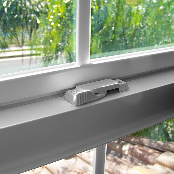 Prime-Line F 2590 Sash Lock for Vertical and Horizontal Sliding Windows – Replace Broken Sash Locks for Additional Home Security, 2-1/4” Mounting