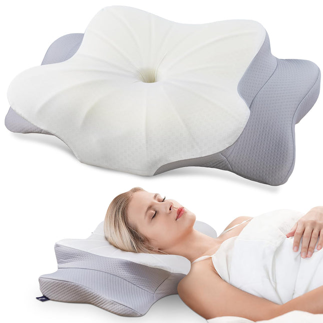 DONAMA Cervical Pillow for Neck and Shoulder,Contour Memory Foam Pillow,Ergonomic Neck Support Pillow for Side Back Stom