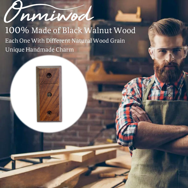 Onmiwod Guitar Wall Mount, Black Walnut Wood Guitar Hanger, U-Shaped Guitar Wall Hanger Mount, Guitar Holder Hook Stand Wall for Acoustic,
