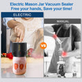 LOVE MOMENT Electric Mason Jar Vacuum Sealer Kit | for Wide Mouth and Regular Mouth Mason Jar Black