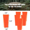 AR-PRO 6 Pack Tree Felling Wedges with Spikes for Safe Tree Cutting – 5.5” Wedges with Storage Bag; 6 Felling Dogs to Guide Trees Stabilize and