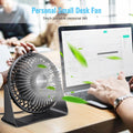 BESKAR USB Small Desk Fan, Portable Fans with 3 Speeds Strong Airflow, Quiet Operation and 360°Rotate, Personal Table Fan for Home,Office, Bedroom