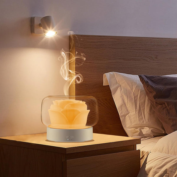 Essential Oil Diffuser Humidifier 2-in-1 Cool Mist Aromatherapy Diffuser with 7 Colors Night Lights Waterless Auto-Off Humidifier for Home Bedroom