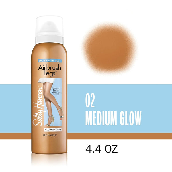 Sally Hansen Airbrush Legs, Leg Spray-On Makeup, Medium Glow 4.4 Oz Spray-On - Medium Glow 4.4 Fl Oz (Pack of 1)