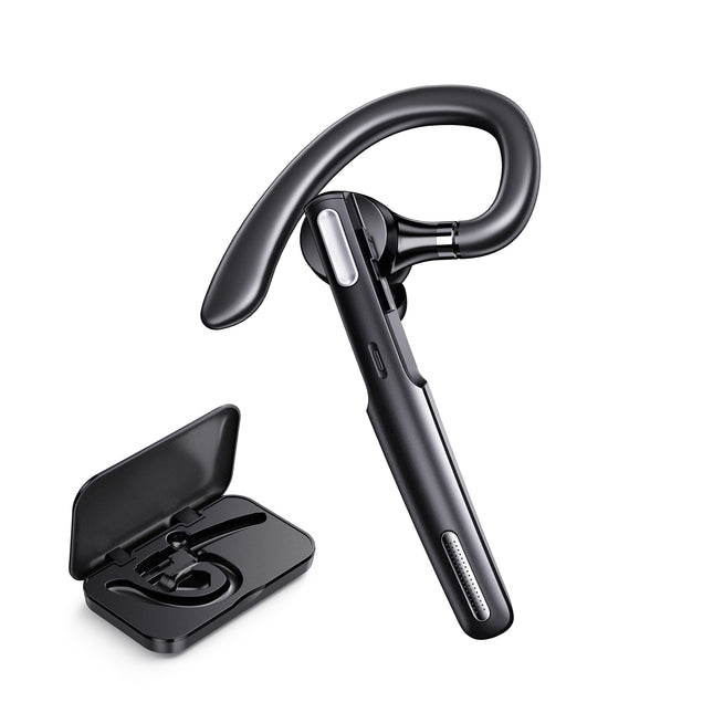 Bluetooth Headset, Wireless Bluetooth Earpiece V5.0 Hands-Free Earphones with Built-In Mic for Driving/Business/Office, 