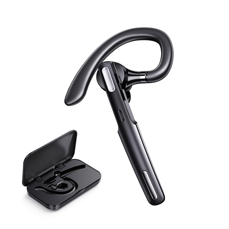 Bluetooth Headset, Wireless Bluetooth Earpiece V5.0 Hands-Free Earphones with Built-in Mic for Driving/Business/Office, Compatible with iPhone and
