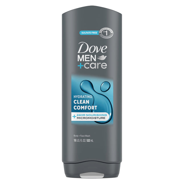 Dove Men+Care Body and Face Wash Hydrating Clean Comfort Body Wash for Men with 