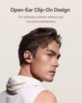 Baseus Bowie MC1 Open Ear Clip-On Earbuds, Adaptive Comfort with Anti-Drop Design, Impactful Sound with Adaptive Bass Boost, Adaptive Noise