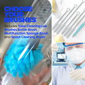 Holikme Bottle Brush Tube Cleaning Lab Set with Long Handle, Cup Cleaner for Washing Narrow Neck Beer Wine Decanter Pipes Lids Sinks Cap Covers, White