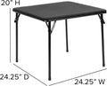 Flash Furniture Mindy Folding Kids Table with Vinyl Padded Top, Children's Square Activity Table for Daycare and Classrooms, Black Black Table