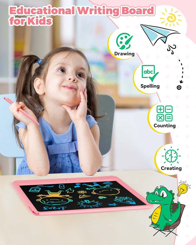 KOKODI 12 Inch LCD Writing Tablet with Anti-Lost Stylus, Erasable Doodle Board C