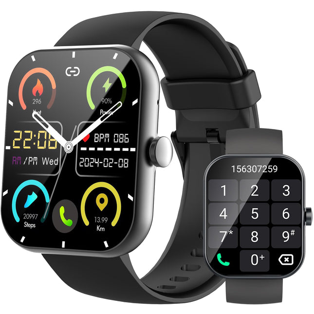 Smart Watch for Men Women(Answer/Make Calls), 1.96" HD Smartwatch, Fitness Tracker with 110+ Sport Modes, IP68 Waterproo