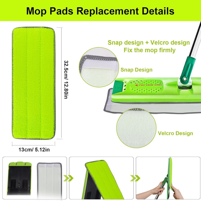 Replacement Microfiber Mop Pads for Libman Rinse 'N Wring Mop and Bucket System,