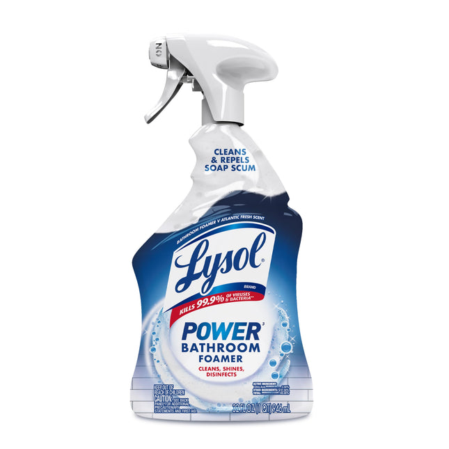 Lysol Power Foaming Bathroom Cleaner, Multipurpose Cleaner for Showers, Bathtubs, Sinks, Disinfectant Spray Kills 99.9% 