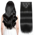 Sisily Clip in Hair Extensions Real Human Hair, 16 Inch 140G, Chocolate Brown, 100% Brazilian Remy Human Hair Clip in Extensions Soft Straight